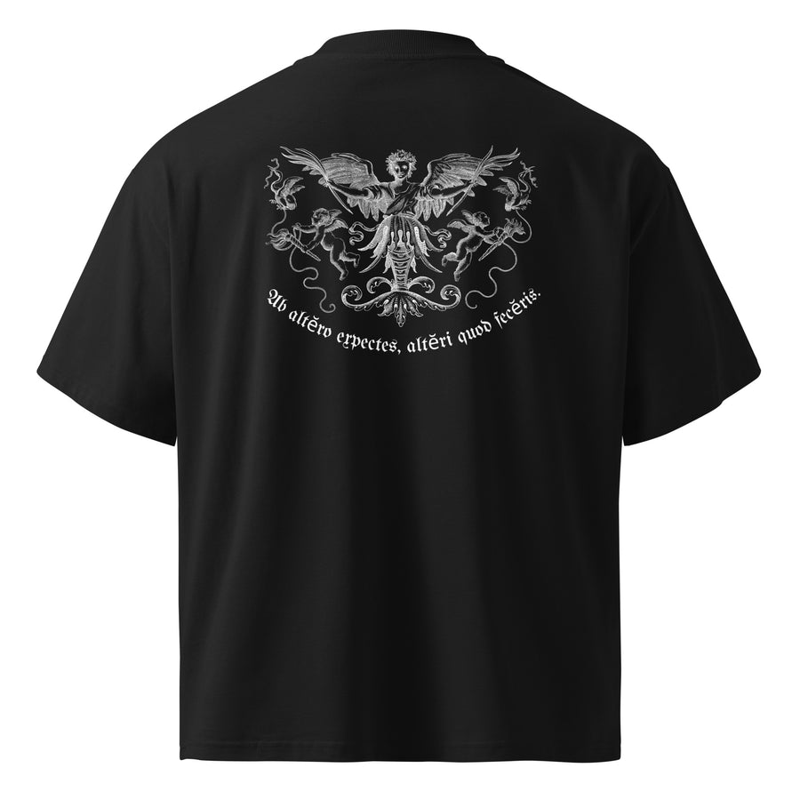 Unisex organic oversized high neck t-shirt